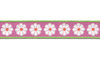 Band mit Blumen 1cm pink - Aspegren